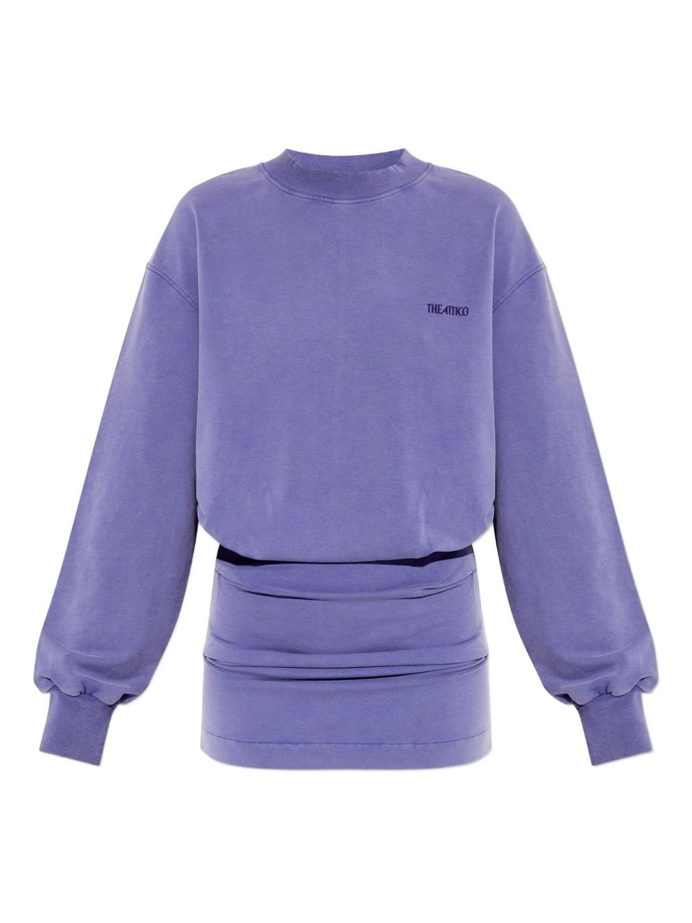 The Attico Purple Fleece Midi Dress